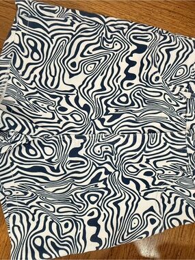 Blush Navy & White Swirl Print Bermuda Shorts